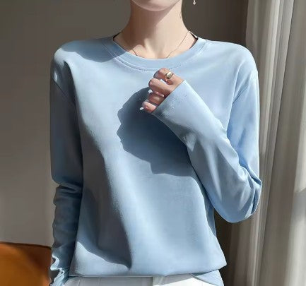 Contour Mercerized Cotton Long-Sleeve Tee