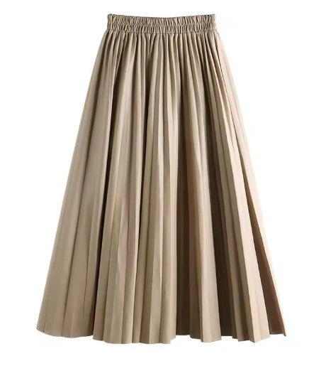 Heritage Eco Leather Pleated Skirt