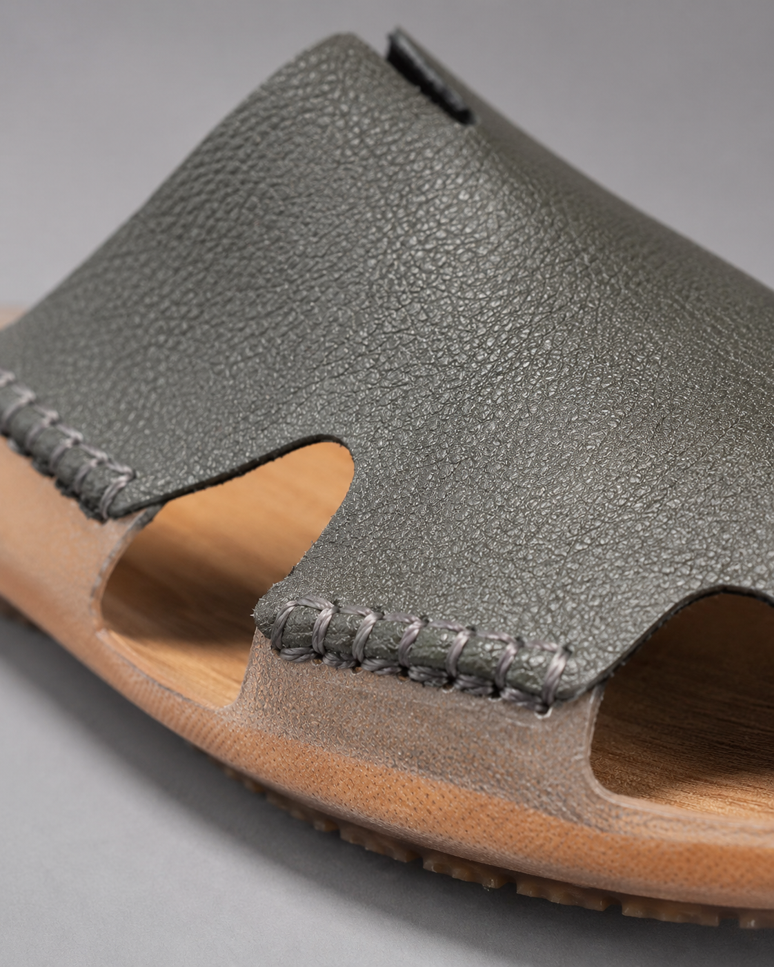 Artisan Leather Slide Sandals
