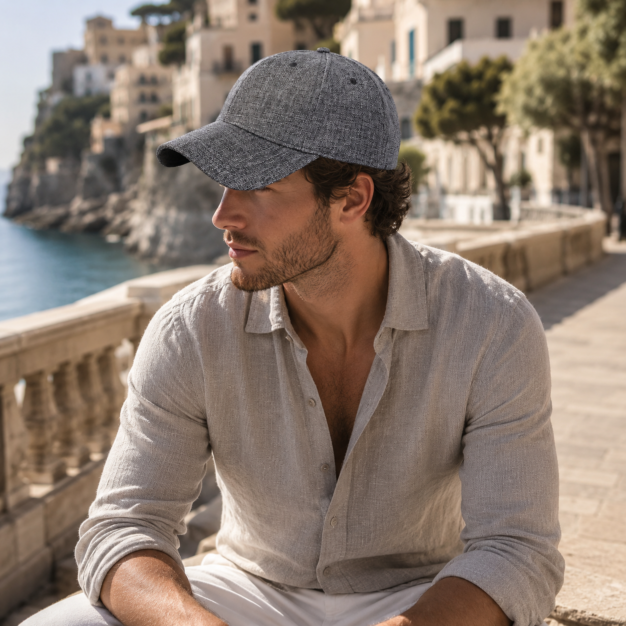 Linen Texture Summer Cap