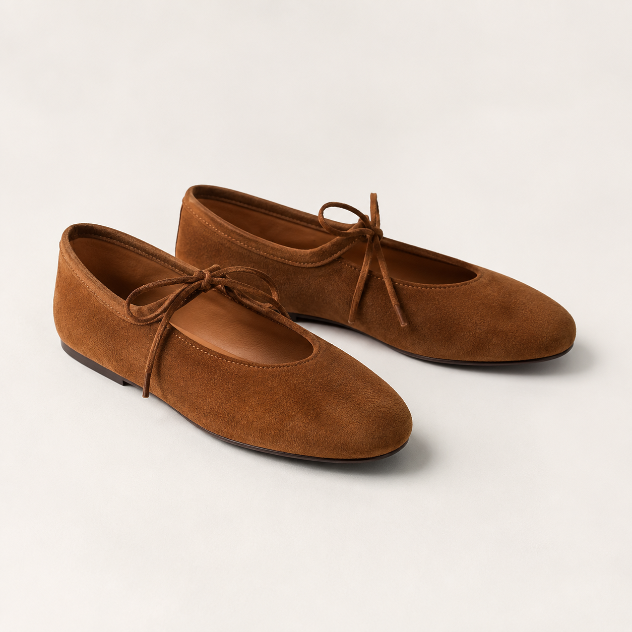 Women’s Mary Jane Ballet Flats with Suede Finish