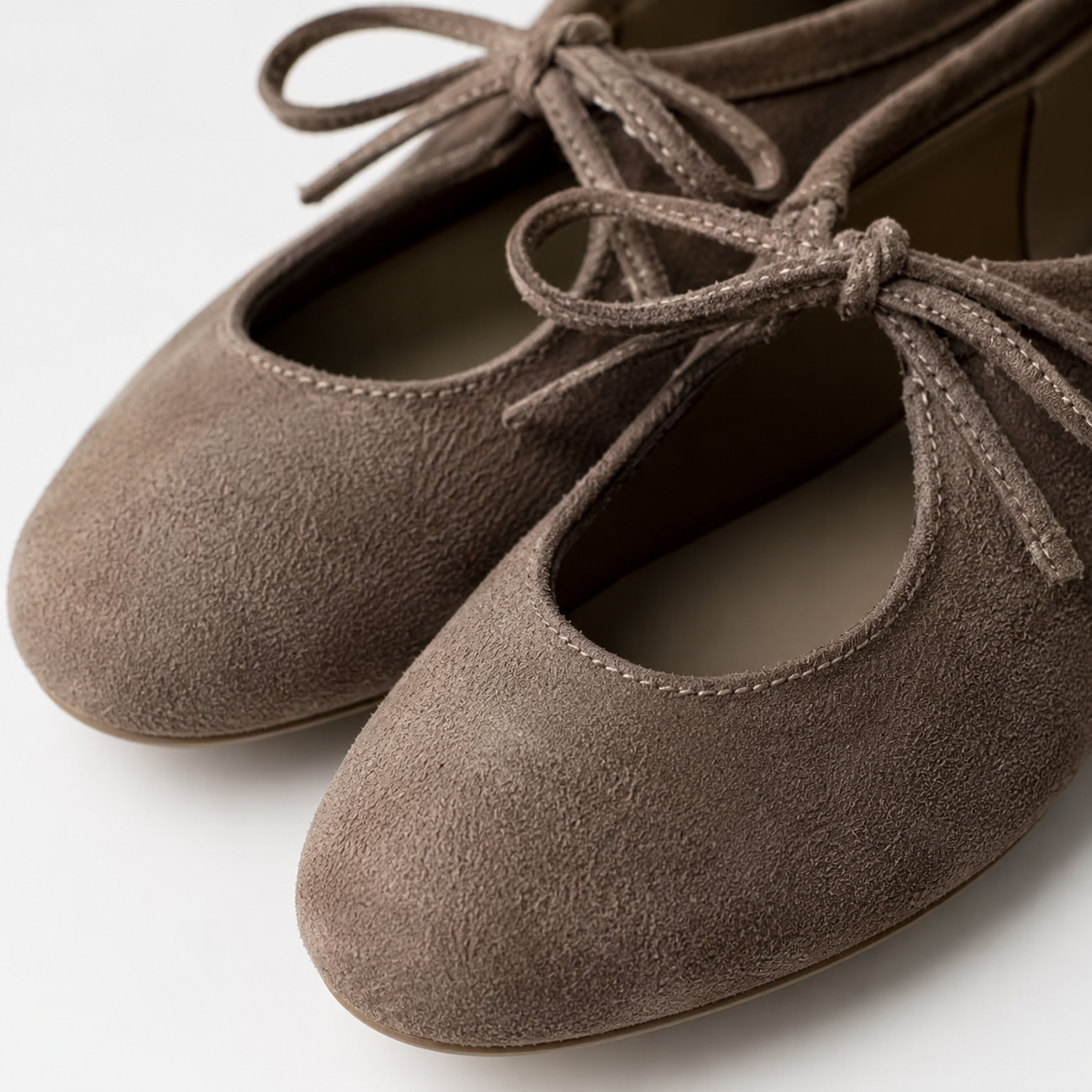 Women’s Mary Jane Ballet Flats with Suede Finish
