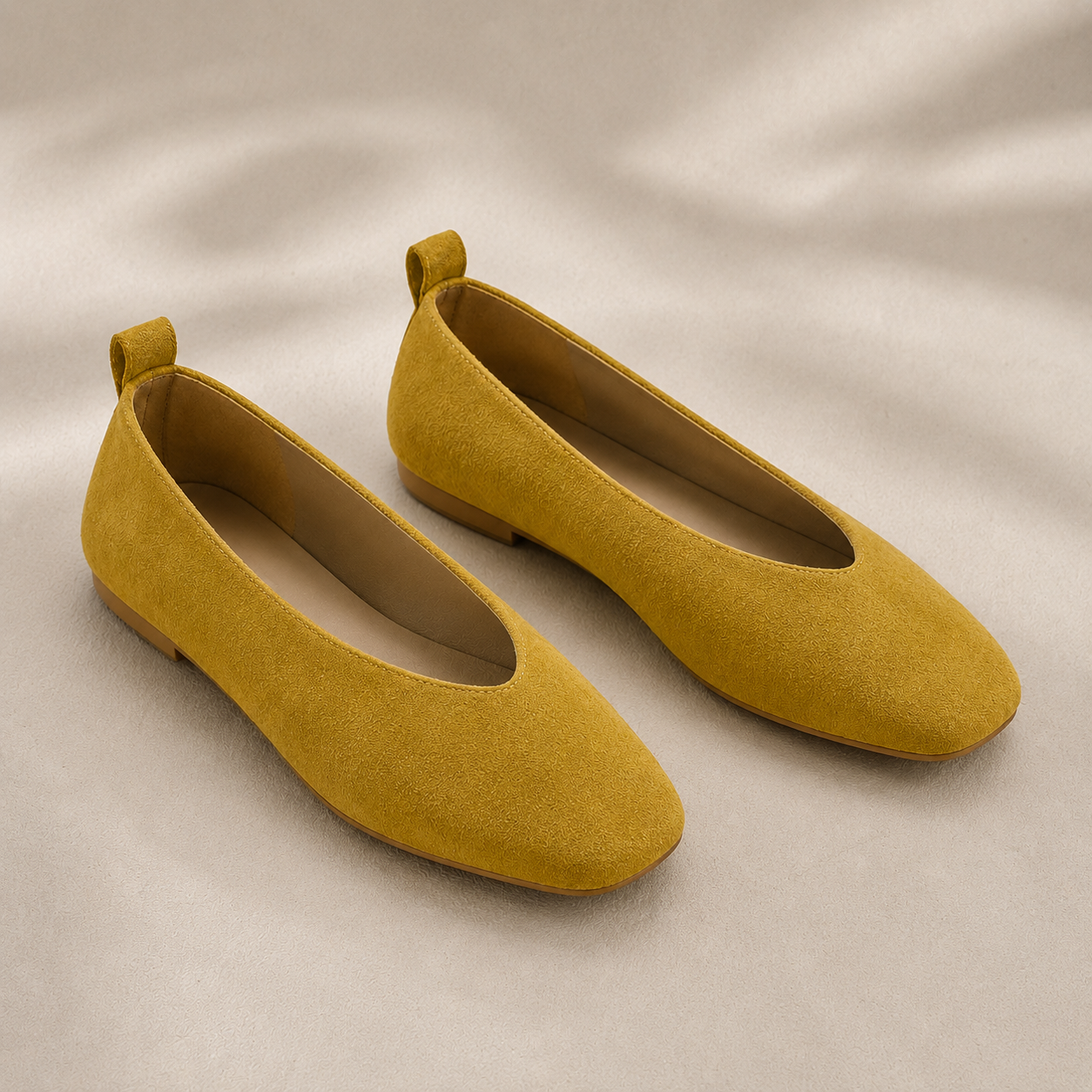 Women’s Suede-Finish Ballet Flats