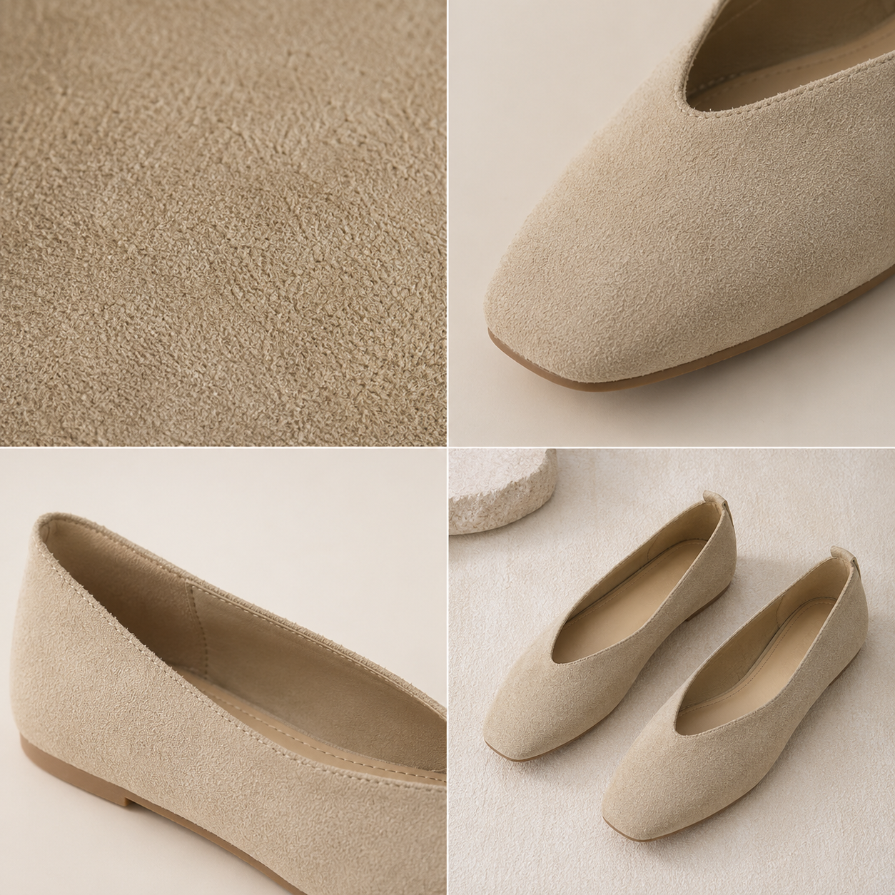Women’s Suede-Finish Ballet Flats