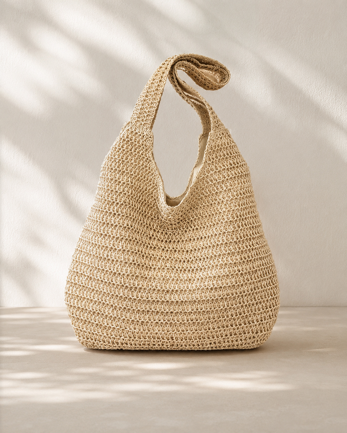 Woven Natural Shoulder Bag