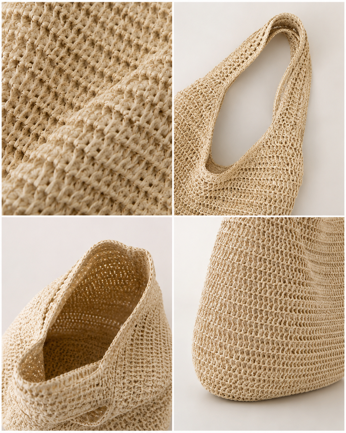 Woven Natural Shoulder Bag
