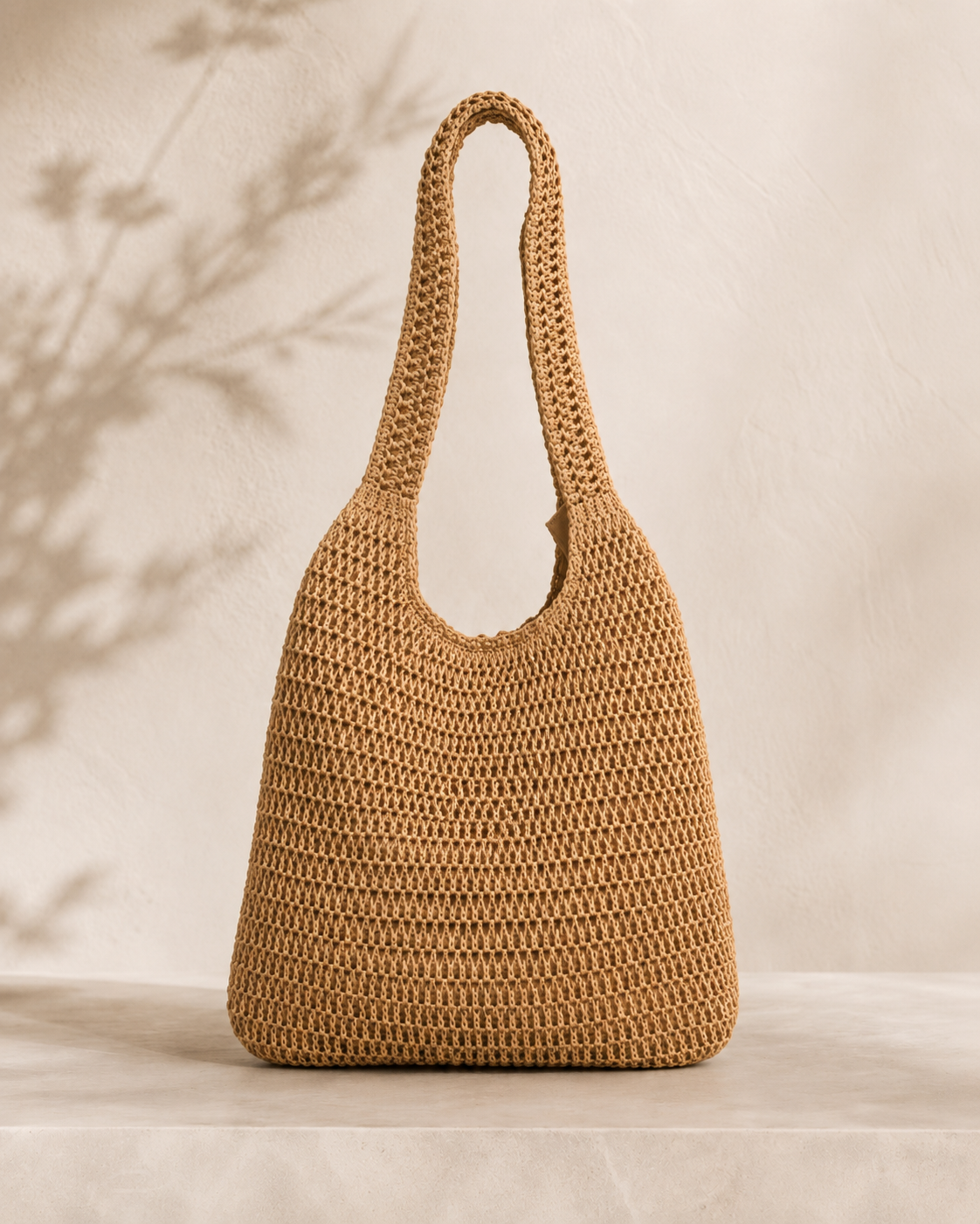 Woven Natural Shoulder Bag