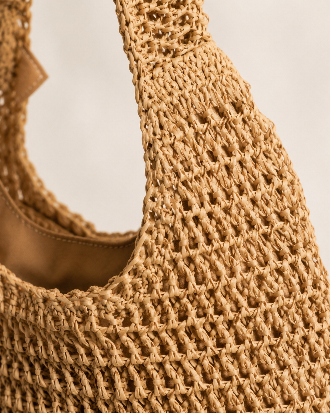 Woven Natural Shoulder Bag