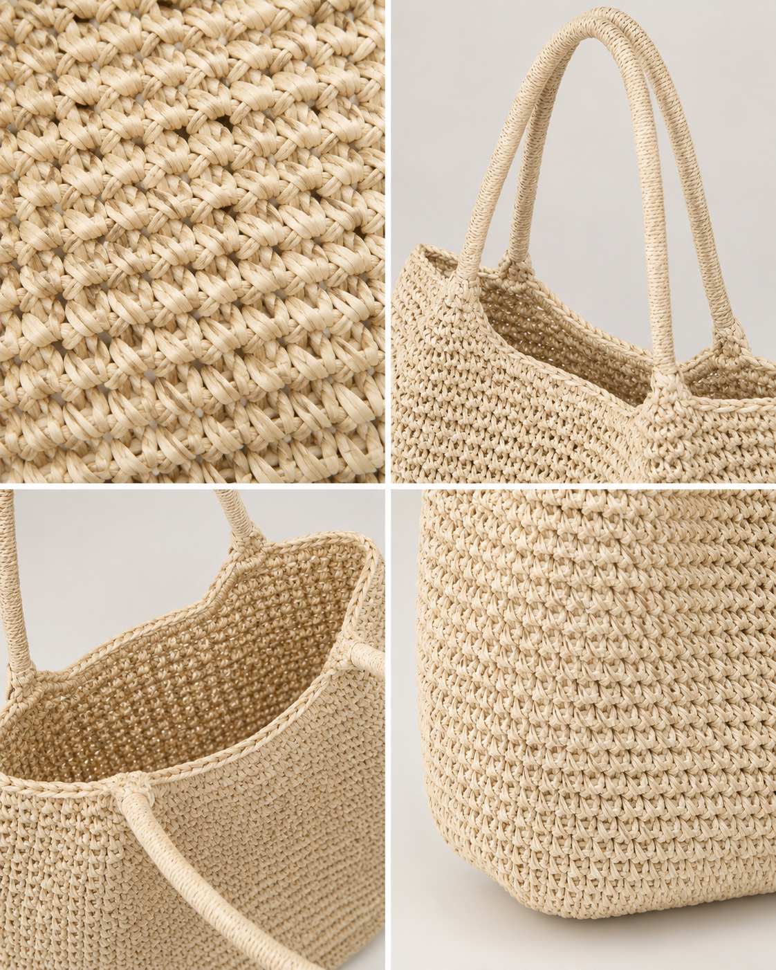 Riviera Woven Natural Fibre Tote Bag