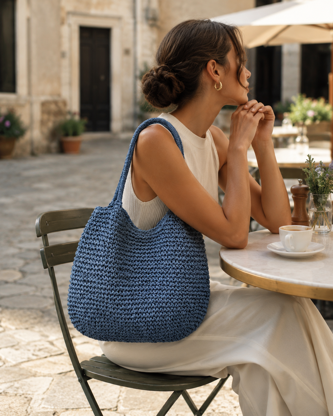 Riviera Woven Natural Fibre Tote Bag