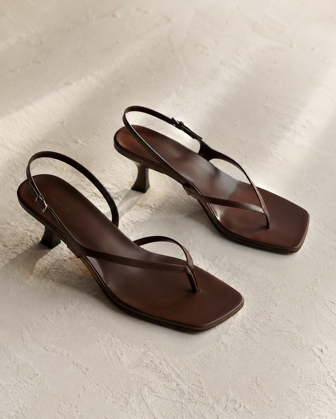 Minimal Strap Mid-Heel Sandals