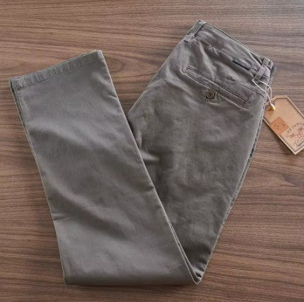 Men’s Stonewashed Cotton Chino Trousers