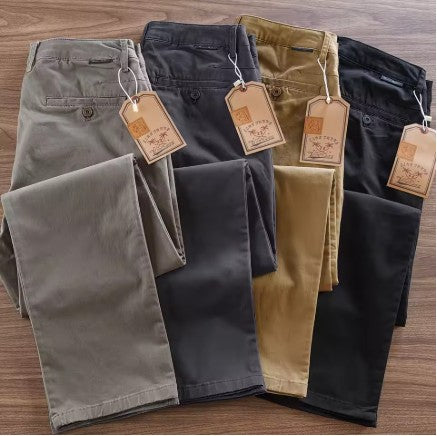 Men’s Stonewashed Cotton Chino Trousers