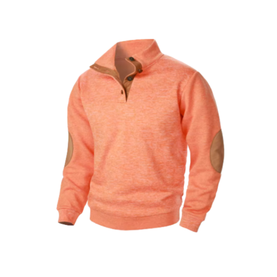 Leather Padded Knit Sweater