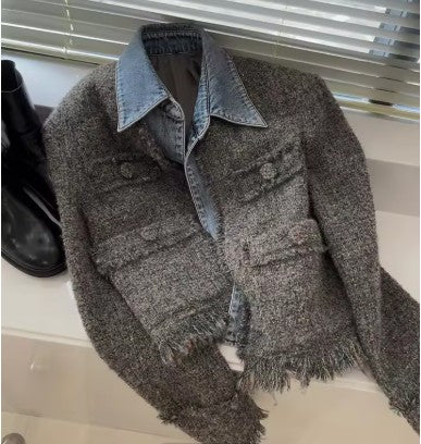 Wool & Denim Fusion Jacket