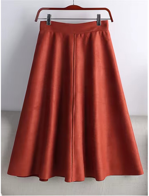 A-Line Suede Skirt