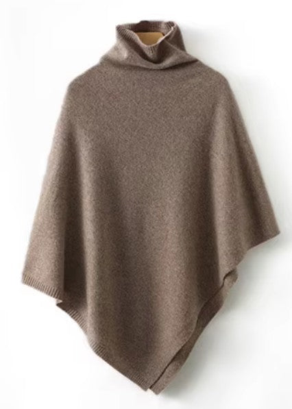 Merino Wool High-Neck Cape