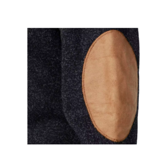 Leather Padded Knit Sweater