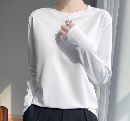 Contour Mercerized Cotton Long-Sleeve Tee