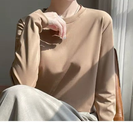 Contour Mercerized Cotton Long-Sleeve Tee