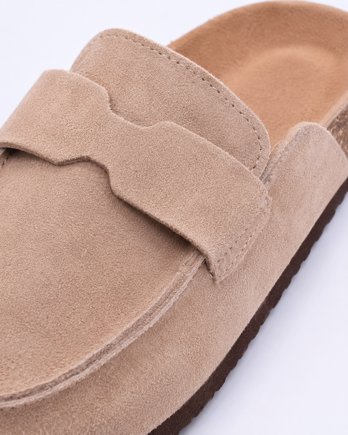 Men’s Loafer-Inspired Mule Clogs with Suede Finish