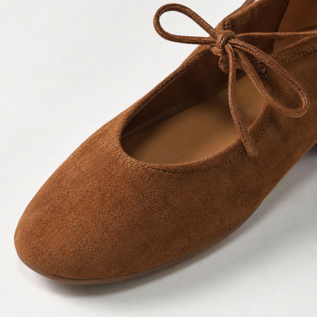 Women’s Mary Jane Ballet Flats with Suede Finish