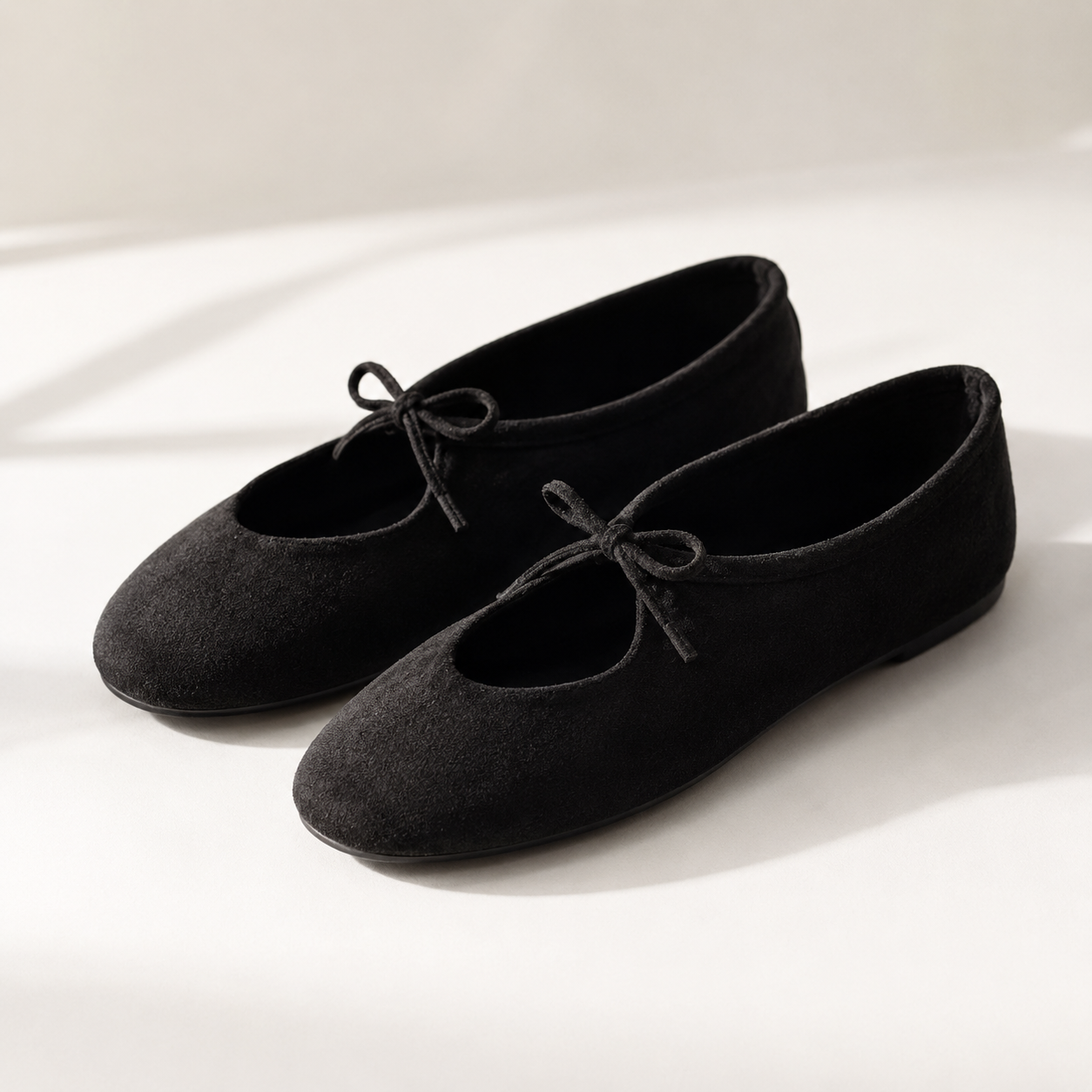 Women’s Mary Jane Ballet Flats with Suede Finish