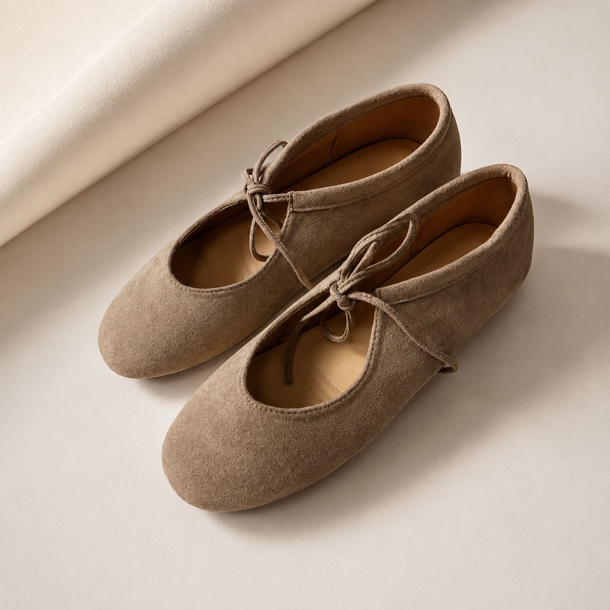 Women’s Mary Jane Ballet Flats with Suede Finish