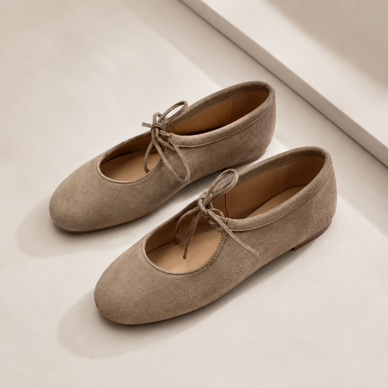 Women’s Mary Jane Ballet Flats with Suede Finish