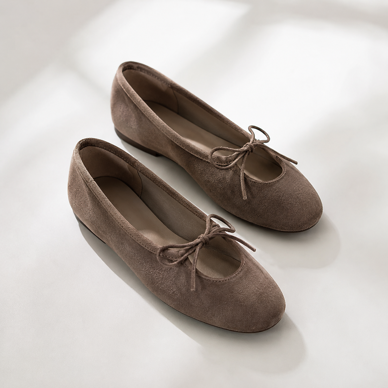 Women’s Mary Jane Ballet Flats with Suede Finish
