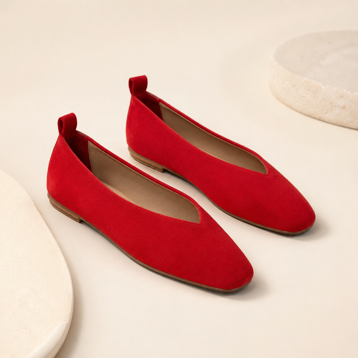 Women’s Suede-Finish Ballet Flats
