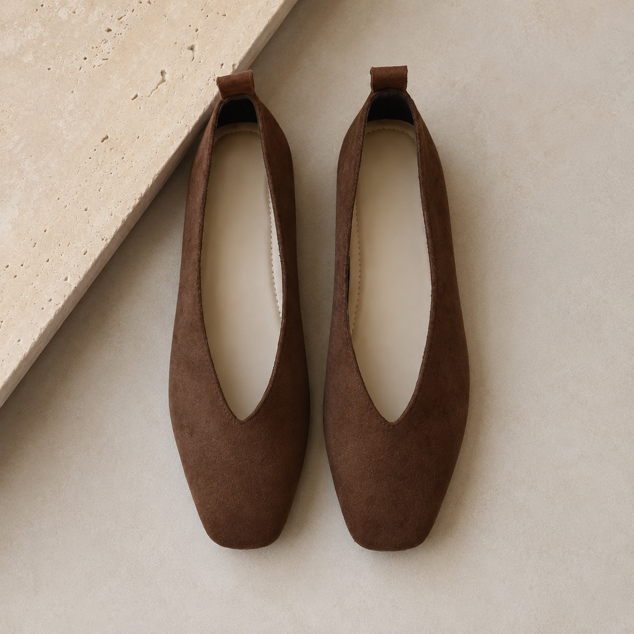 Women’s Suede-Finish Ballet Flats