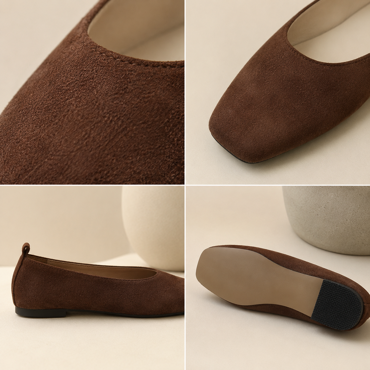 Women’s Suede-Finish Ballet Flats