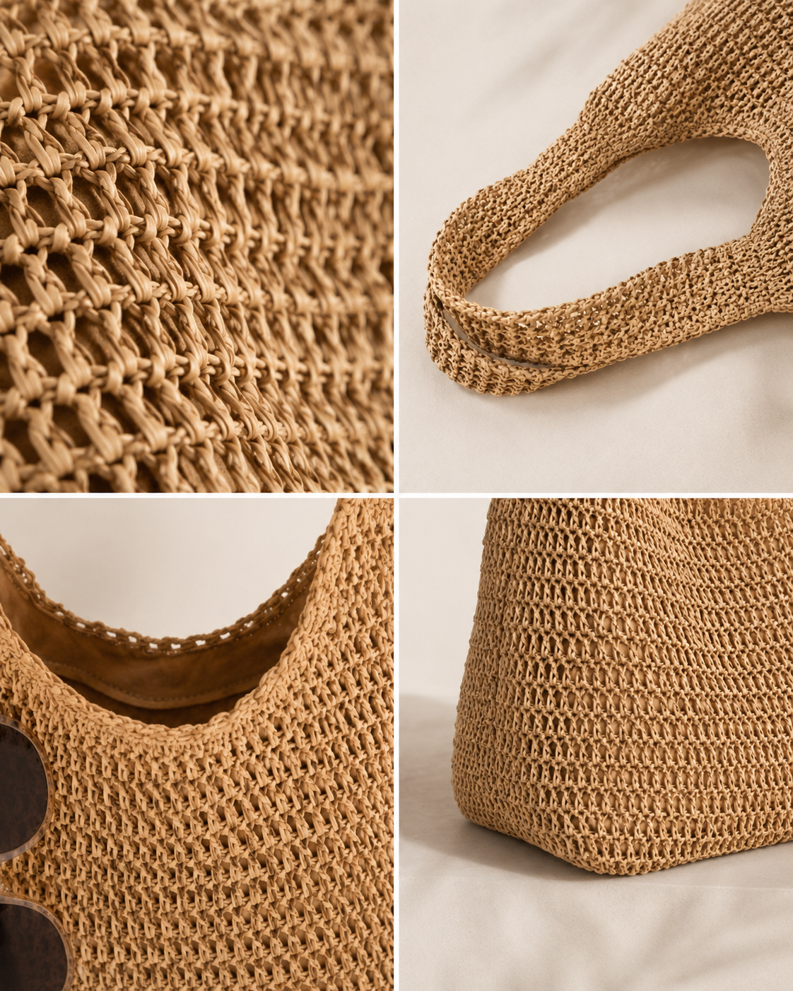 Woven Natural Shoulder Bag
