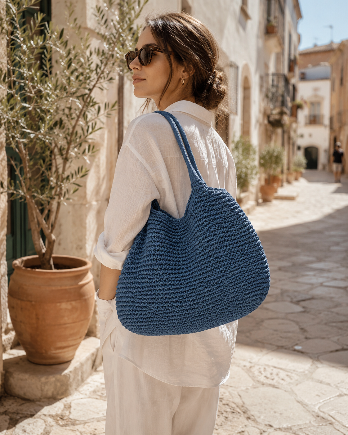 Riviera Woven Natural Fibre Tote Bag