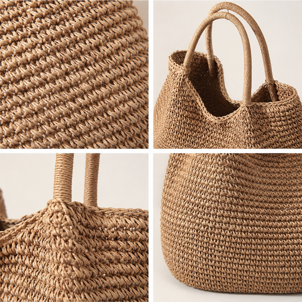 Riviera Woven Natural Fibre Tote Bag