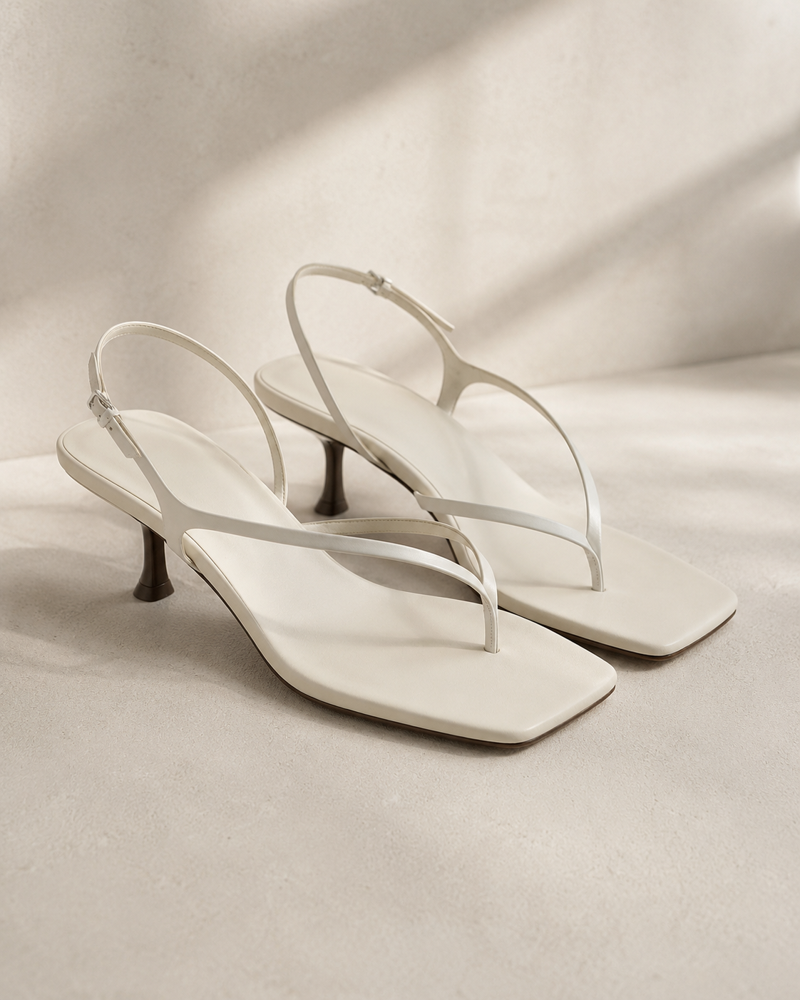 Minimal Strap Mid-Heel Sandals
