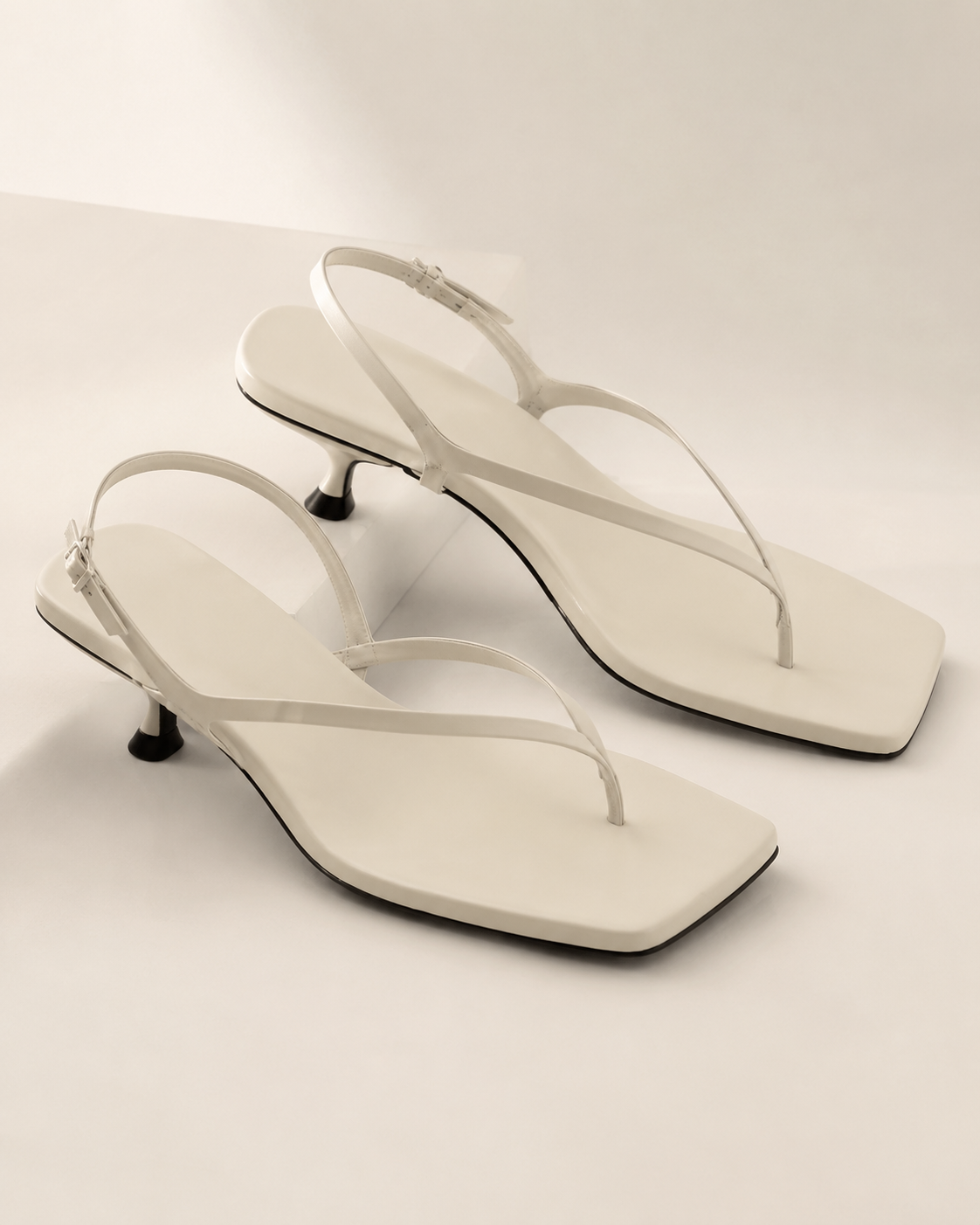 Minimal Strap Mid-Heel Sandals
