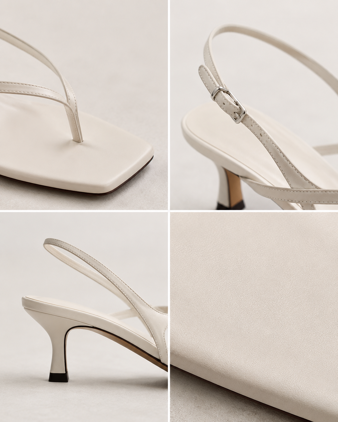 Minimal Strap Mid-Heel Sandals