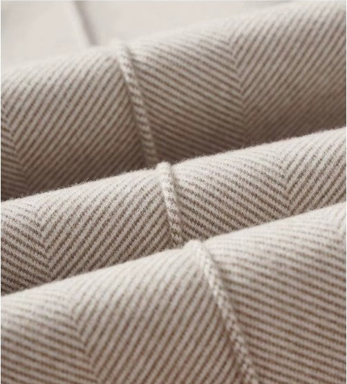 Heritage High-Waist Herringbone Wool Trousers