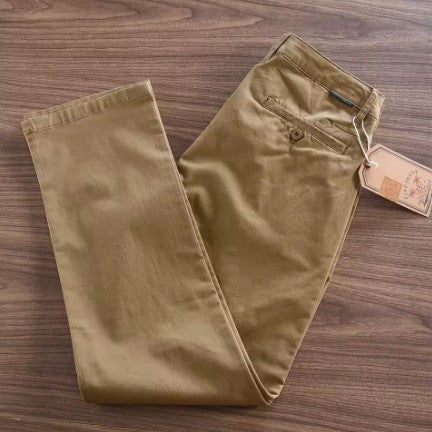 Men’s Stonewashed Cotton Chino Trousers