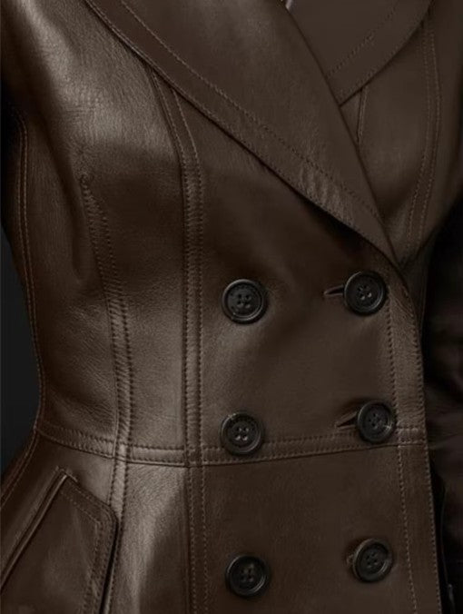 Tailored Eco-Leather Coat
