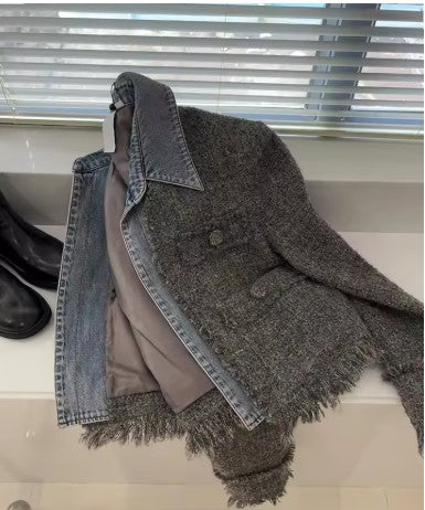 Wool & Denim Fusion Jacket