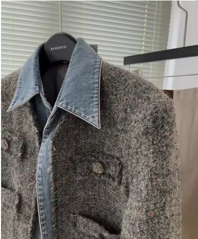 Wool & Denim Fusion Jacket