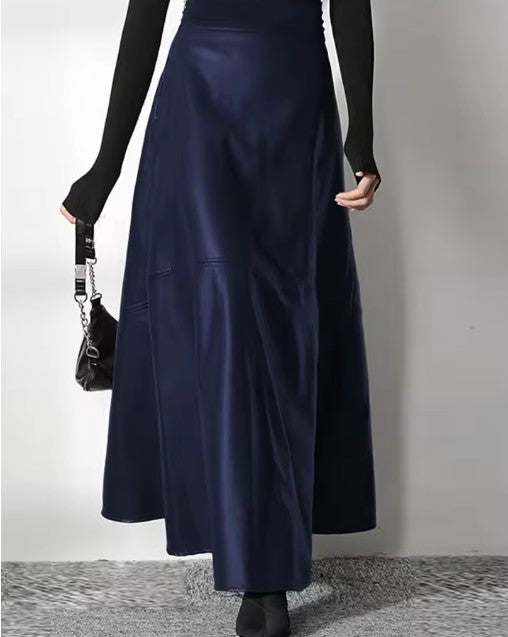 High-Waist Maxi Skirt in Eco Leather