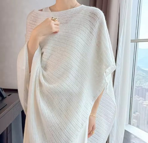 Merino Wool Shimmer Cape